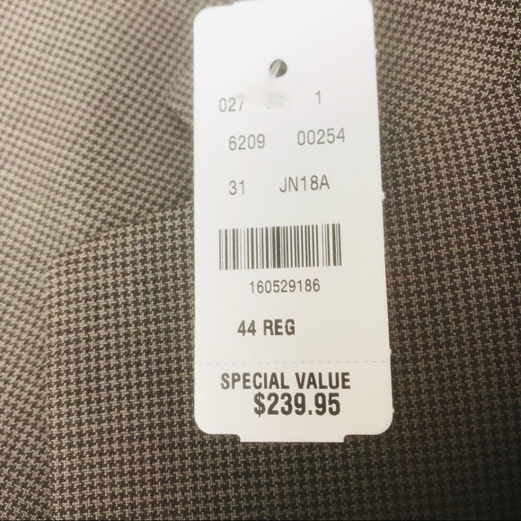 NWT Brooks Brothers - Brown & tan small houndstooth pattern wool blazer … - Picture 8 of 9